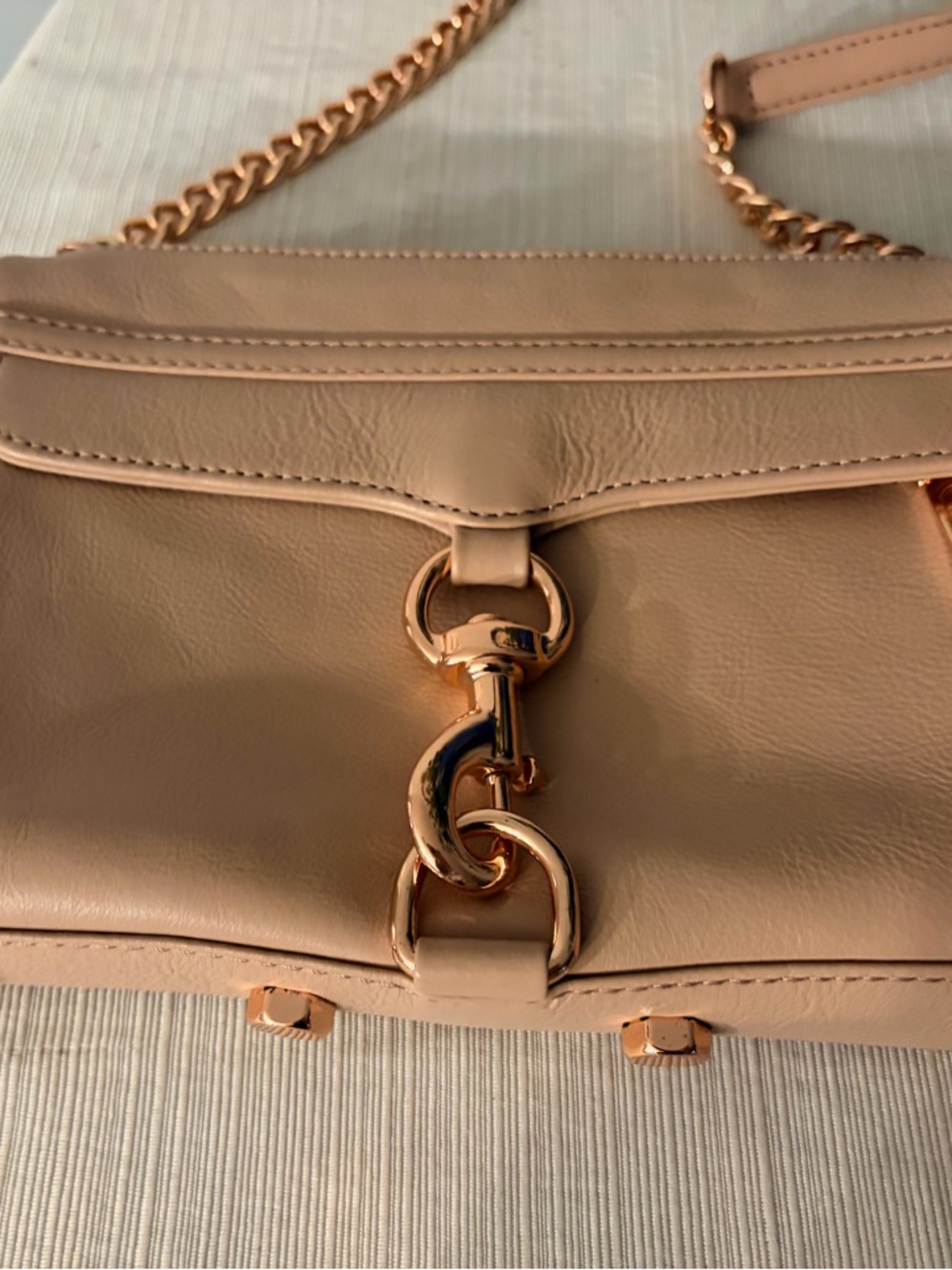 Rebecca Minkoff M.A.C. Light Pink Leather Crossbody Bag with Rose Gold Tone - Picture 2 of 7